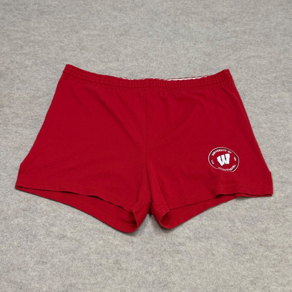 Soffe University of Wisconsin Badgers Red Athletic Shorts Mens M Vtg Collegiate